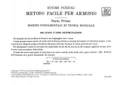 Metodo Facile Per Armonio von Ettore Pozzoli 