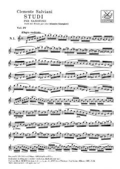 Studien für Saxophon Band 4 von Clemente Salviani 