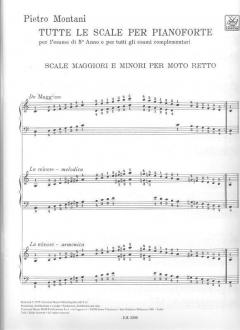Tutte Le Scale Per Pianoforte von Pietro Montani 