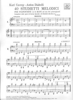 40 Studietti Melodici per Pianoforte à 4 Mani von Carl Czerny 