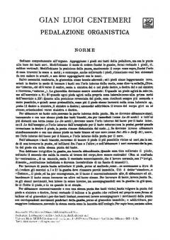 Pedalazione Organistica von Gian Luigi Centemeri 