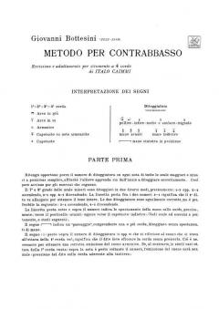 Metodo per Contrabbasso Revisione e Adattamento von Giovanni Bottesini 