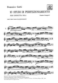 10 Studi di Perfezionamento per Cornetta Sola von Domenico Gatti 