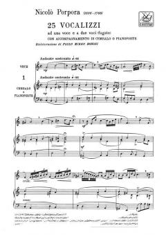 25 Vocalizzi ad una voce e a 2 voci von Niccola Porpora 