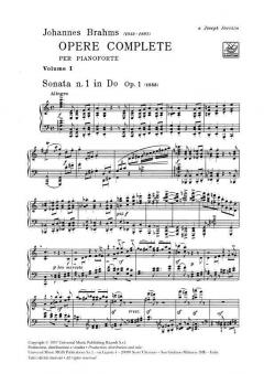 Opere Complete per Pianoforte Vol. I von Johannes Brahms 