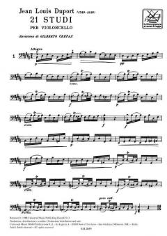 21 Studi per Violoncello von Jean-Louis Duport im Alle Noten Shop kaufen