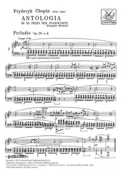 Antologia Di 21 Pezzi, per Pianoforte Revisione Di von Frédéric Chopin 