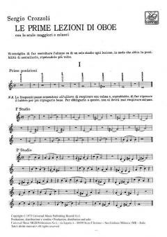 Prime Lezioni di Oboe con le Scale Maggiori e Minori von Sergio Crozzoli im Alle Noten Shop kaufen