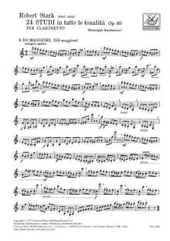 24 Studi In Tutte Le Tonalita' A op. 49 per Cl von Robert Stark 