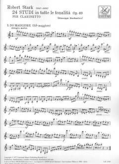 24 Studi In Tutte Le Tonalita' A op. 49 per Cl von Robert Stark 