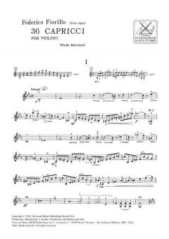 36 Capricci von Frederico Fiorillo 