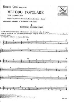 Metodo Popolare Per Saxofono (Sopranino, Soprano) von Romeo Orsi 
