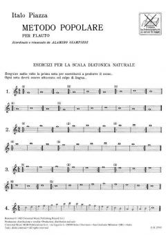 Metodo Popolare per Flauto Riordinato E Rinnovato von Alamiro Giampieri 