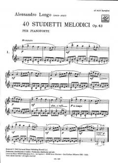40 Studietti Melodici op.43 von Alessandro Longo 