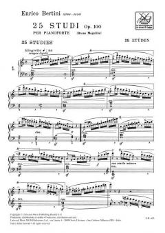 25 Studi op. 100 von Henri Bertini 