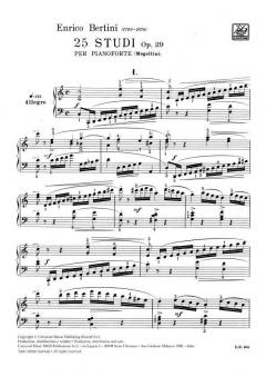 25 Studi op. 29 von Henri Bertini 