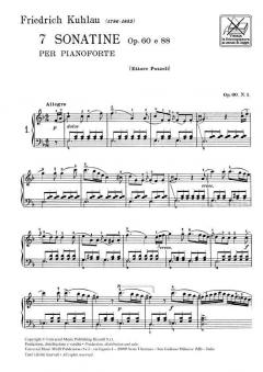 7 Sonatine per Pianoforte op. 60, 88 von Friedrich Kuhlau 