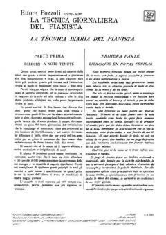 Tecnica Giornaliera Del Pianista Parte I E II von Ettore Pozzoli 