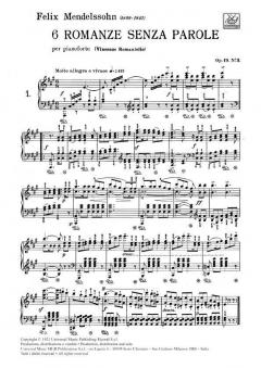 6 Romanze Senza Parole von Felix Mendelssohn Bartholdy 