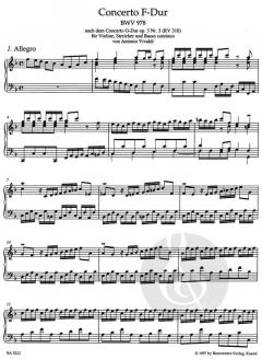 Klavierbearbeitungen fremder Werke II BWV 978-984 von Johann Sebastian Bach (Download) 