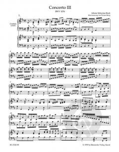 Konzert Nr. 3 in D-Dur BWV 1054 von Johann Sebastian Bach für Cembalo, Streicher und Bc im Alle Noten Shop kaufen