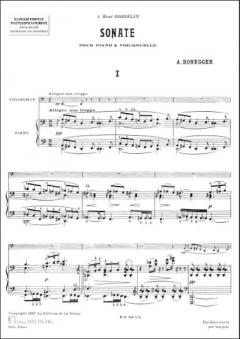 Sonate Violoncelle / Piano von Arthur Honegger im Alle Noten Shop kaufen