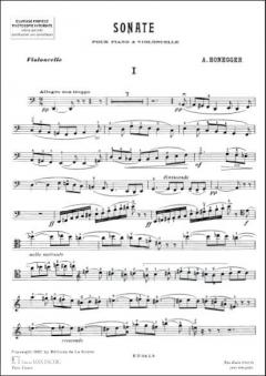 Sonate Violoncelle / Piano von Arthur Honegger im Alle Noten Shop kaufen