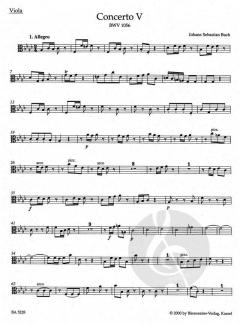 Konzert Nr. 5 in f-Moll BWV 1056 von Johann Sebastian Bach für Cembalo und Streichorchester im Alle Noten Shop kaufen (Einzelstimme) - BA5228-79