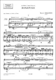 Sonatine op. 13 von Marcel Mihalovici 