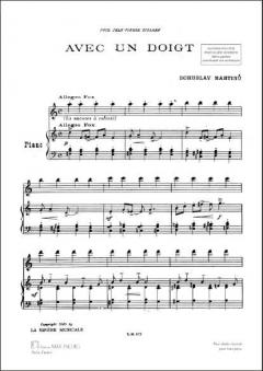 Avec Un Doigt von Bohuslav Martinu für Klavier zu 3 Händen im Alle Noten Shop kaufen