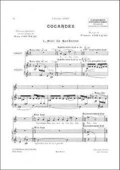 Cocardes, Chansons Populaires Sur des Poemes von Francis Poulenc 