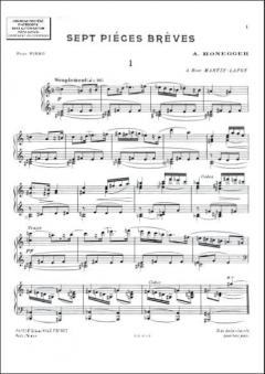 7 Pieces Breves von Arthur Honegger 