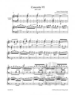 Konzert Nr. 6 in F-Dur BWV 1057 von Johann Sebastian Bach für Cembalo, zwei Altblockflöten und Streichorchester im Alle Noten Shop kaufen