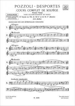 Cours Complet de Solfege Vol. 1 von Ettore Pozzoli 