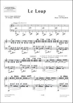 Loup Ballet Piano von Henri Dutilleux 