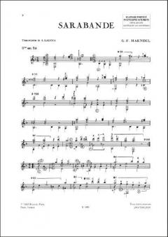 Sarabande Guitare von Georg Friedrich Händel 