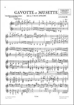 Gavotte et Musette von J.S. Bach 
