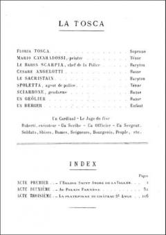 Tosca Livret D'opera (Giacomo Puccini) 