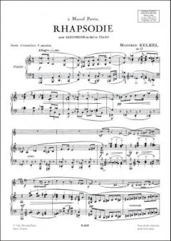 Rhapsodie Saxophone Et Piano von Manfred Kelkel 