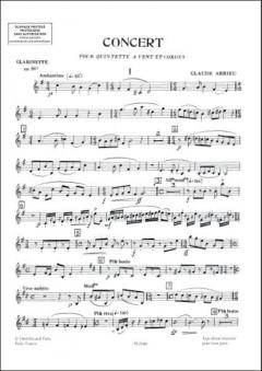 Concert Fl Htb Cl Bsn Cor Et Pno (Claude Arrieu) 