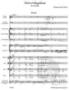 Dixit et Magnificat KV 193 (186g) (W.A. Mozart) 