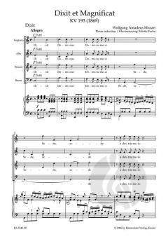 Dixit et Magnificat KV 193 (186g) (W.A. Mozart) 
