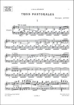 3 Pastorales Piano von Georges Auric 