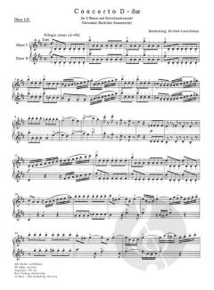 Concerto D-Dur für 2 Oboen und Orchester von Giovanni Battista Sammartini im Alle Noten Shop kaufen