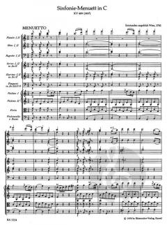 Sinfonie-Menuett C-Dur KV 409(383f) von Wolfgang Amadeus Mozart 