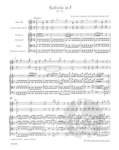 Sinfonie F-Dur KV 75 von Wolfgang Amadeus Mozart 