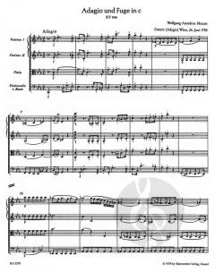 Adagio und Fuge KV 546 von Wolfgang Amadeus Mozart für Streicher (Streichquartett oder Streichorchester) im Alle Noten Shop kaufen (Stimmensatz)