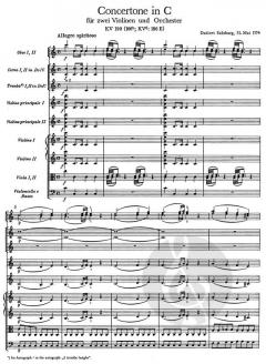 Concertone C-Dur KV 190 von Wolfgang Amadeus Mozart 