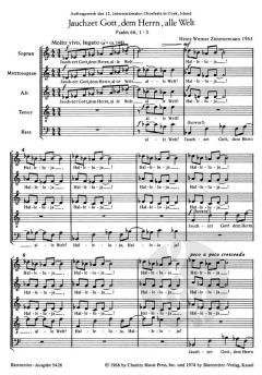 Jauchzet Gott, dem Herrn, alle Welt (1965) von Heinz Werner Zimmermann (Download) 