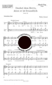 Danket dem Herrn, denn er ist freundlich 